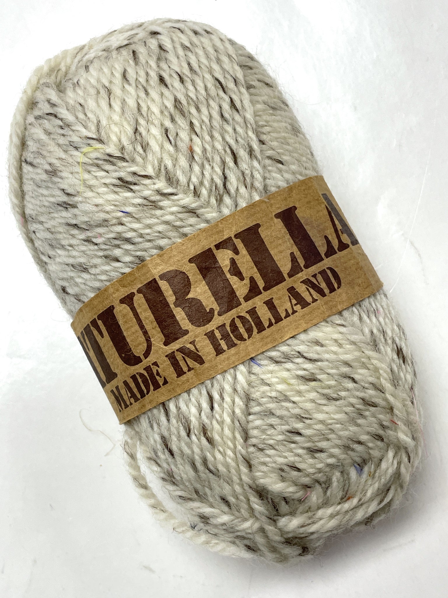 Yarn Wool - Off White with Brown