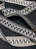 Cotton Ribbon By-the-Yard Vintage - Black and White Reversible