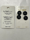 Button Set of 10 Plastic - Black