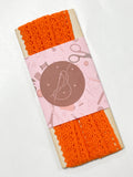 3 YD Polyester Lace Trim - Orange