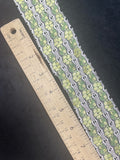 Nylon Lace Trim By-the-yard Vintage - White with Green and Yellow