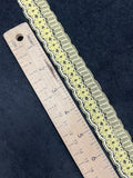 Polyester Lace Trim By-the-Yard - Yellow with White Scallop