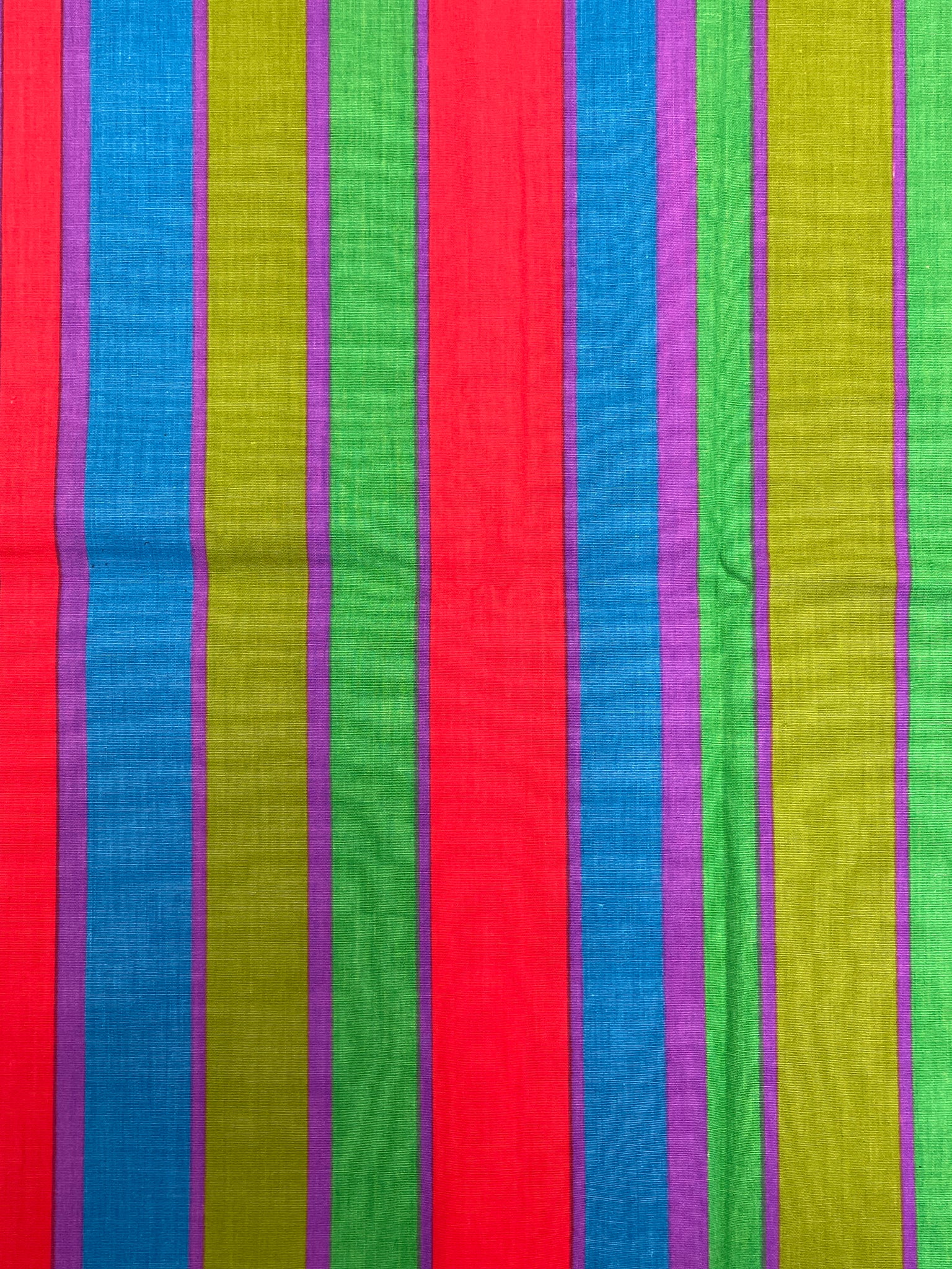 2 YD Cotton Printed Stripes- Multicolored