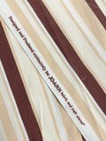 Cotton Duck Printed Stripes - Cream, Beige and Brown