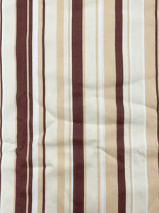 Cotton Duck Printed Stripes - Cream, Beige and Brown