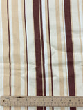 Cotton Duck Printed Stripes - Cream, Beige and Brown