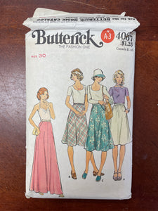 1970's Butterick 4067 Sewing Pattern - Skirt