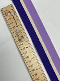 2+ YD Polyester Grosgrain Yarn-Dyed Striped Ribbon - Purple, Lavender and Off White