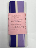 2+ YD Polyester Grosgrain Yarn-Dyed Striped Ribbon - Purple, Lavender and Off White