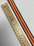 4+ YD Polyester Grosgrain Yarn-Dyed Striped Ribbon - Brown, Peach and Dark Red