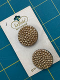 SALE Buttons Set of 2 Vintage - Metal 1 1/8"