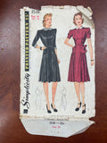 1940 Simplicity 3538 Sewing Pattern - Dress