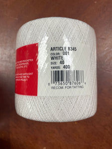 Yarn Crochet Thread Size 40 - White