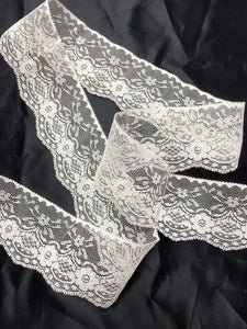 Polyester Flat Lace Trim - Off White