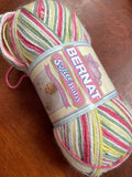 Yarn Acrylic - Variegated Pink, White Green and Yellow