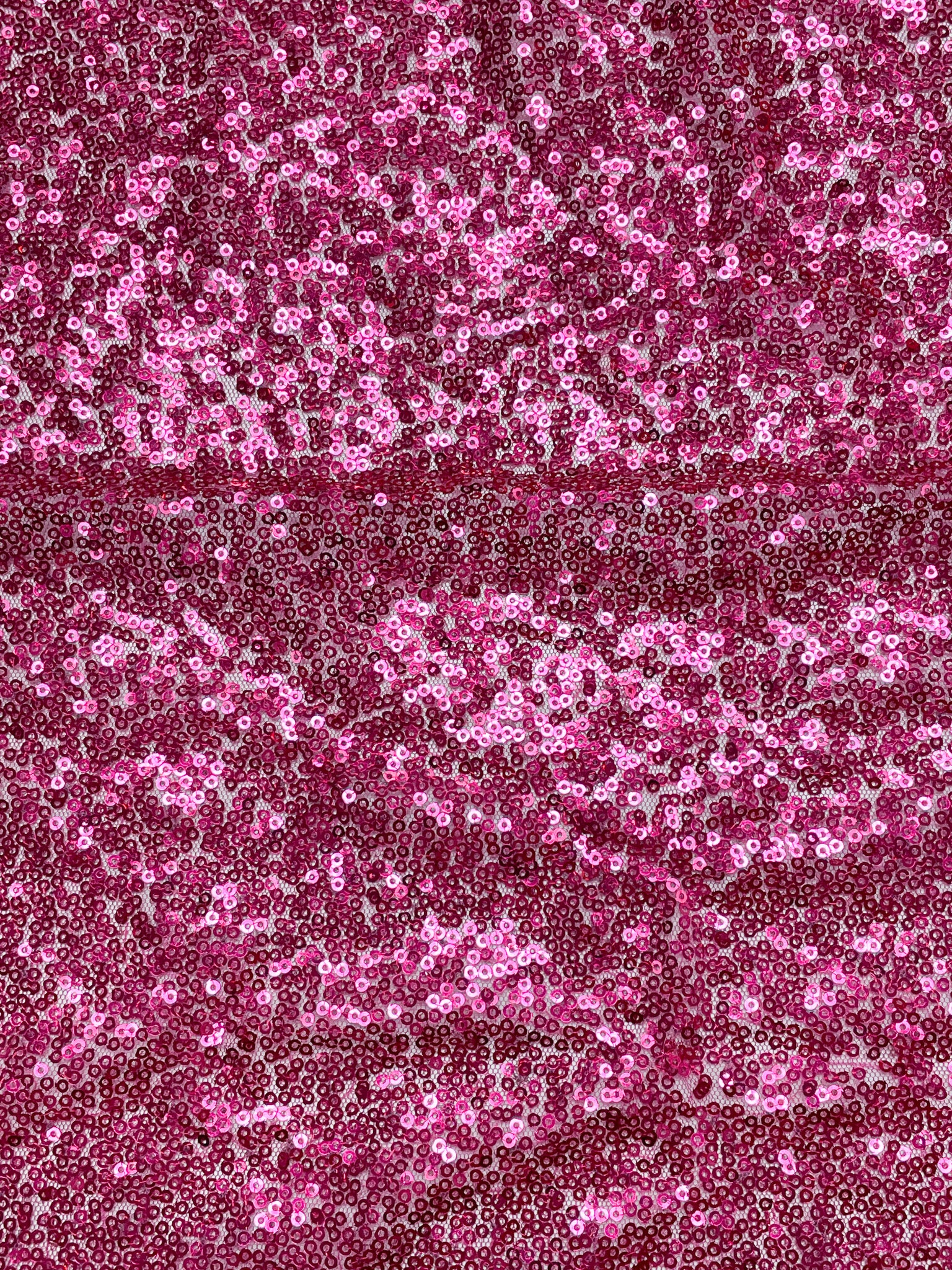 1 1/4 YD Miniature Sequins on Net- Fuchsia