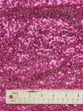 1 1/4 YD Miniature Sequins on Net- Fuchsia