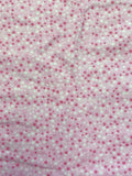 Cotton Flannel - Pink with Pink and White Starts