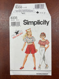 1993 Simplicity 8335 Sewing Pattern - Child's Top