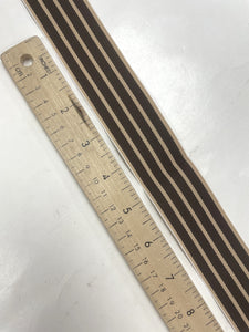 3+ YD Polyester Grosgrain Ribbon Vintage - Brown and Tan Stripes