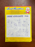 Aunt Martha's 3946 Hot Iron Transfer Pattern - Sunbonnet Mother and Daughter FACTORY FOLDED