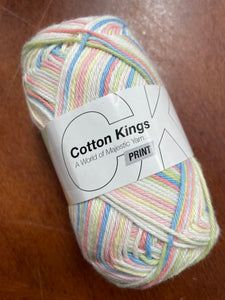 Yarn Cotton - Variegated White, Pink, Green and Blue