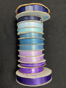 Ribbon Bundle - Various Shades of Blues and Purples