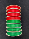 Satin Ribbon Bundle - Green and Red