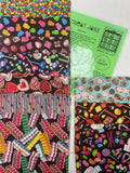 Quilting Cotton Remnant Bundle and "Treat Jars" Pattern - Various Candy Prints and Pattern