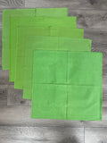 Poly/Cotton Damask Hilton Hotels Napkins Set of 5 Vintage - Spring Green