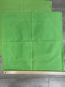 Poly/Cotton Damask Hilton Hotels Napkins Set of 5 Vintage - Spring Green