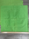 Poly/Cotton Damask Hilton Hotels Napkins Set of 5 Vintage - Spring Green