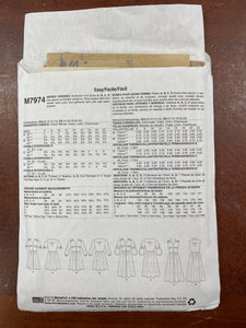 2019 McCall's 7974 Pattern - Dress FACTORY FOLDED