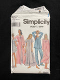 2001 Simplicity 9957 Pattern - Pajamas, Nightgown and Robe FACTORY FOLDED