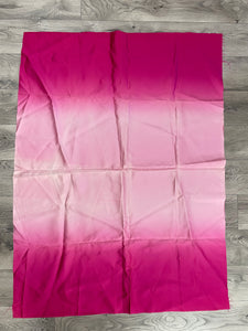 1 YD Acetate Satin Hand-Dyed Vintage - Ombre Fuchsia and Pink