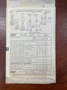 1950's Advance 5749 Sewing Pattern - Blouse and Skirt FACTORY FOLDED