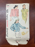 1946 Simplicity 1784 Sewing Pattern - Bedjacket