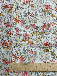 1 1/2 YD Quilting Cotton - Pale Blue with Flowers