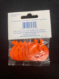 Buttons Plastic Set of 6 Vintage - Bright Orange Jack-O-Lanterns