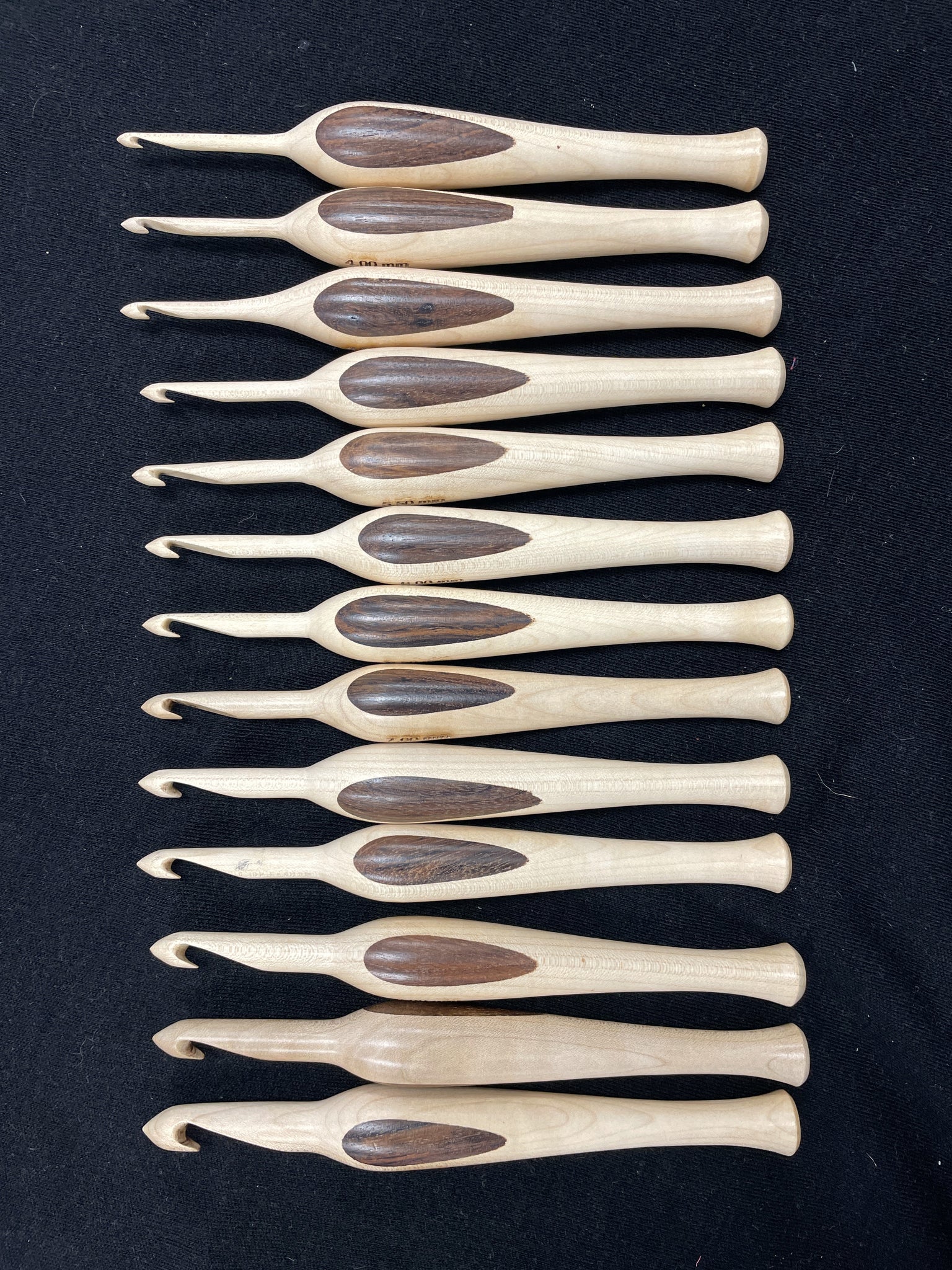 Crochet Hooks Set of  - Wood