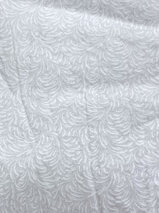 Quilting Cotton Vintage - White on White Feathers