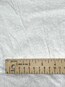 Quilting Cotton Vintage - White on White Feathers