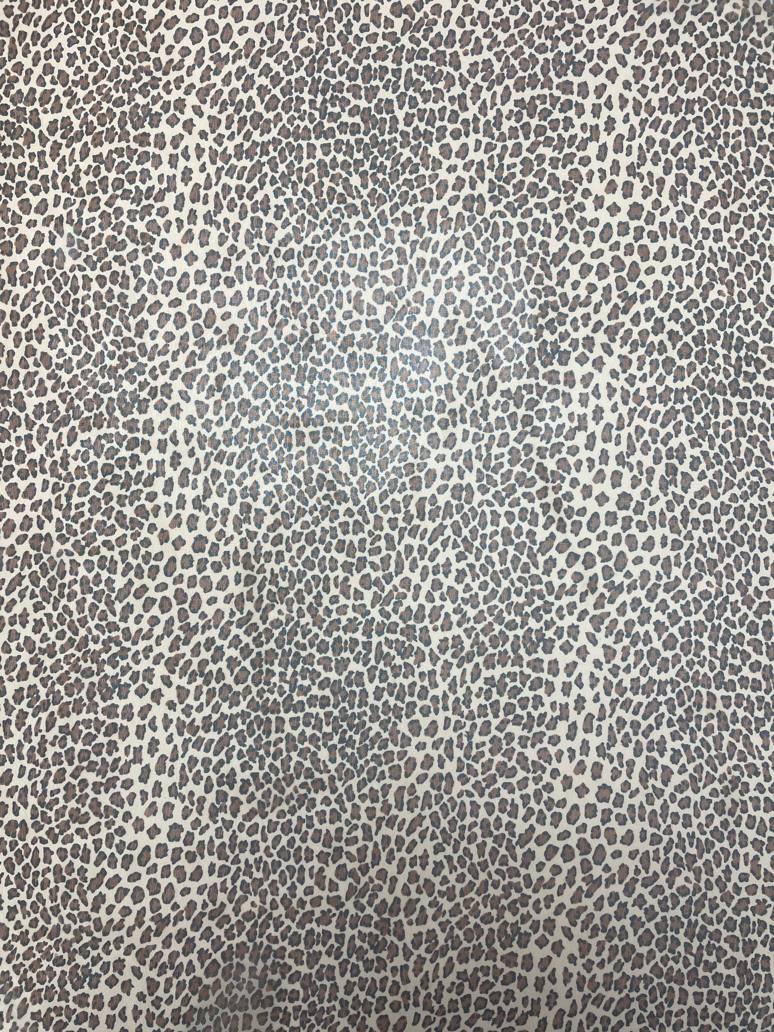 Polyester Chiffon Vintage - Tan and Black Leopard Print