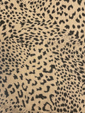 Cotton/Poly Vintage - Tan with Black Leopard and Cheetah