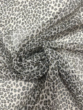 1989 Polyester Chiffon Vintage - Khaki and Black Leopard Print