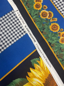 1 3/8 YD Quilting Cotton Panel with Borders - Sunflowers