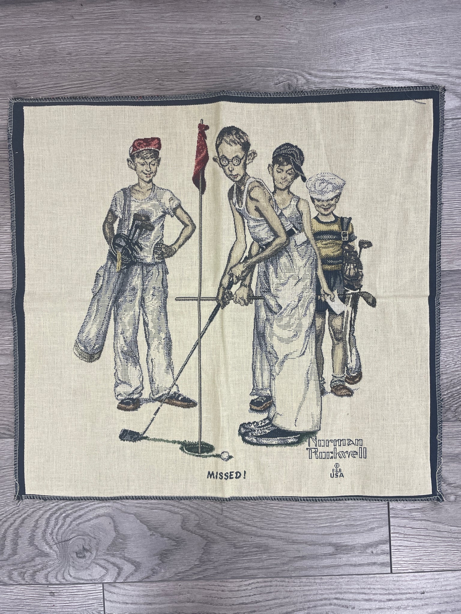 Tapestry Panel Vintage - Norman Rockwell