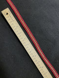 3 1/8 YD Rayon Gimp Trim - Deep Red with Metallic Gold Center