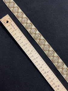 2+ YD Rayon Gimp with Chenille - Cream and Tan