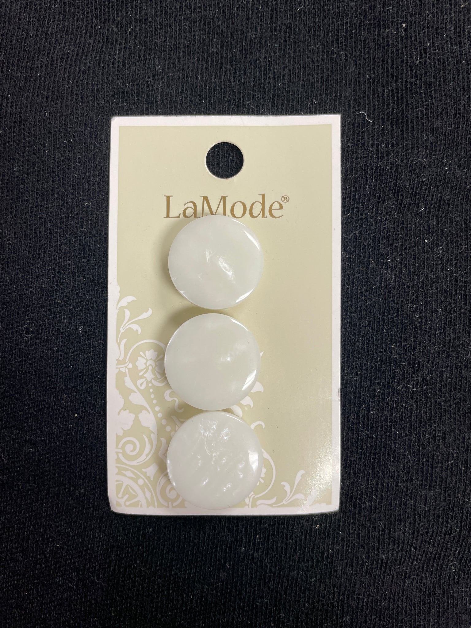 Button Plastic 1/2" or 3/4" - Pearlescent White